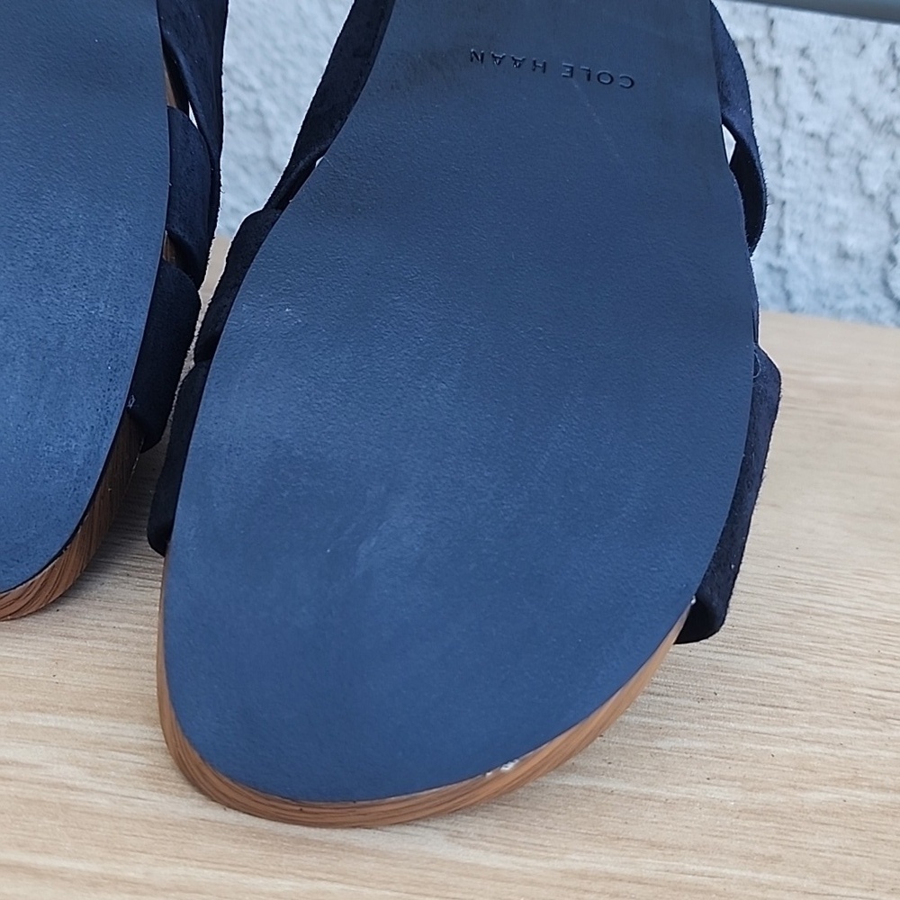 Cole Haan Women's Dark Blue Suede Mules Size 7B - Picture 8 of 12